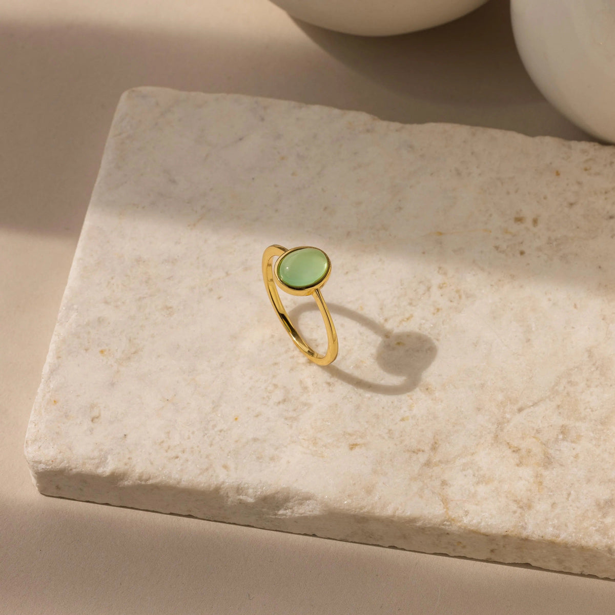 Jade oval ring