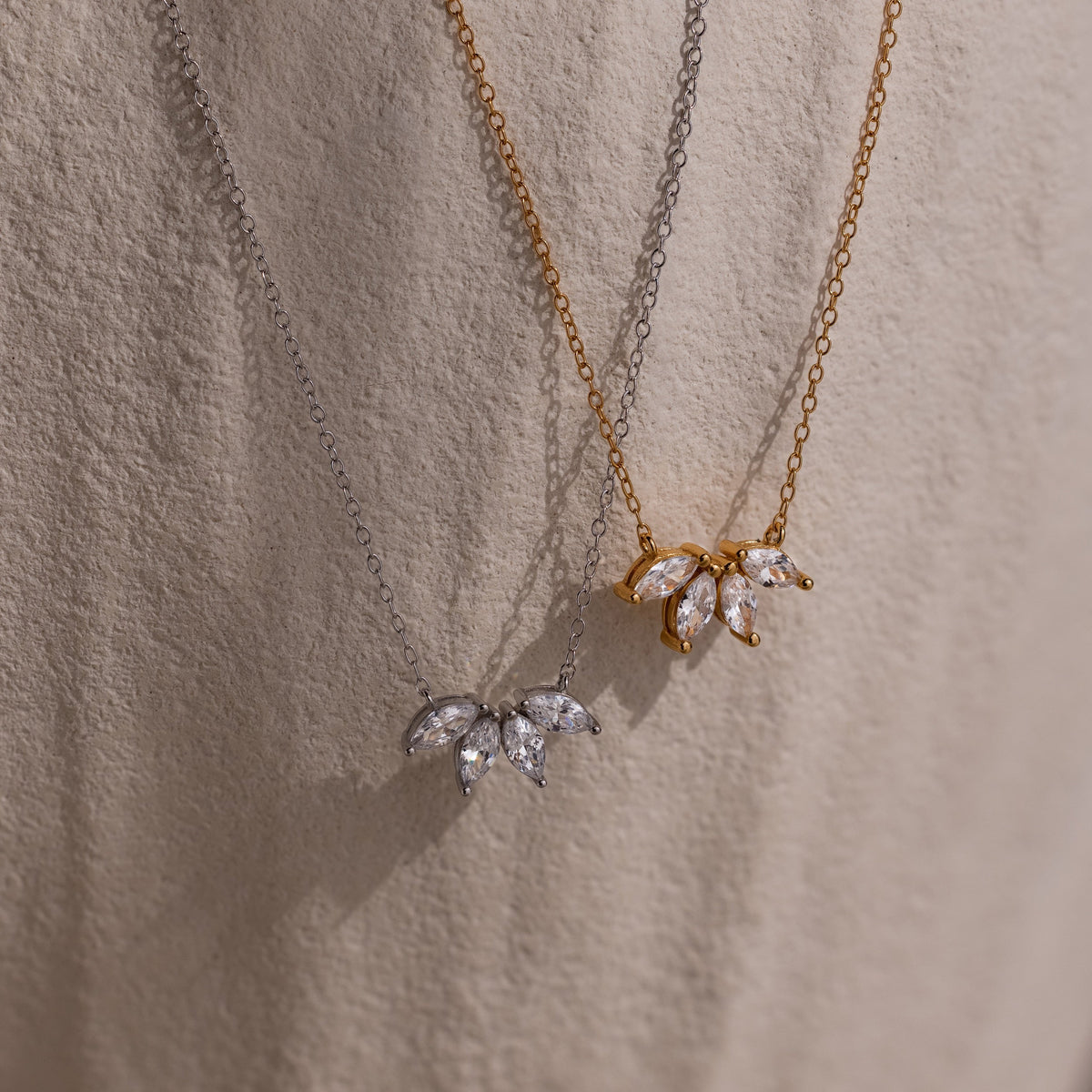 Marquise diamond necklace