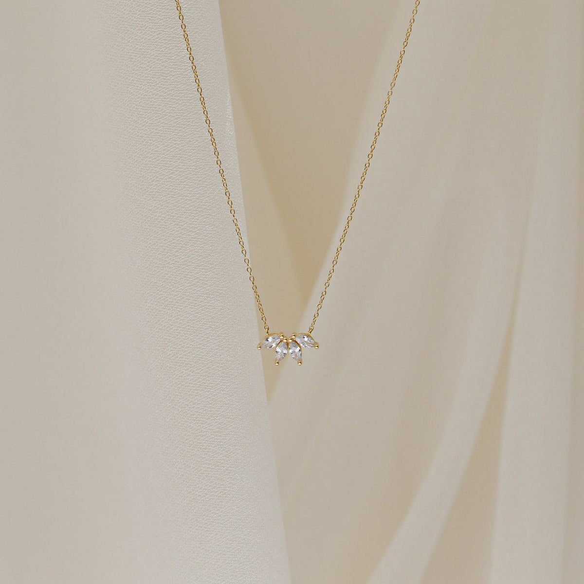 Marquise diamond necklace