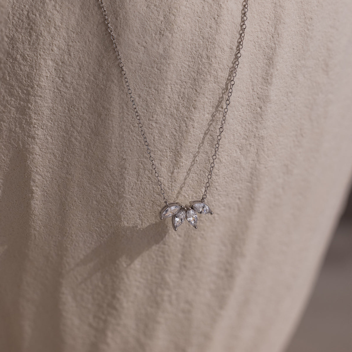 Marquise diamond necklace