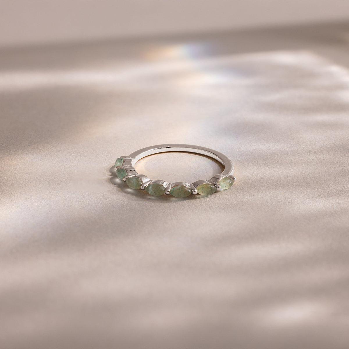 Marquise jade ring