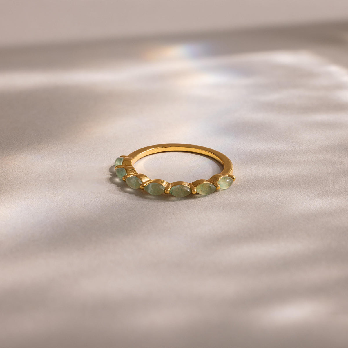 Marquise jade ring