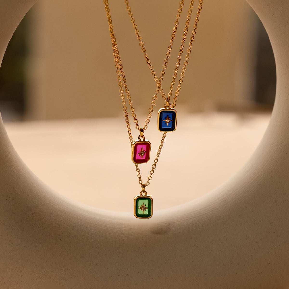 North star birthstone necklace