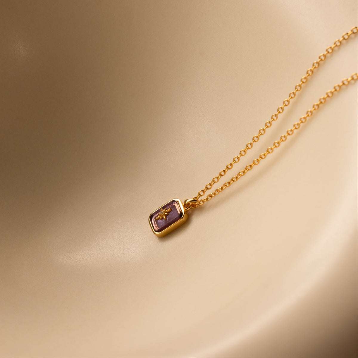 North star birthstone necklace