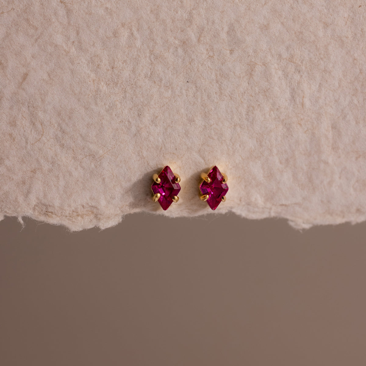 Rhombus birthstone flat back studs