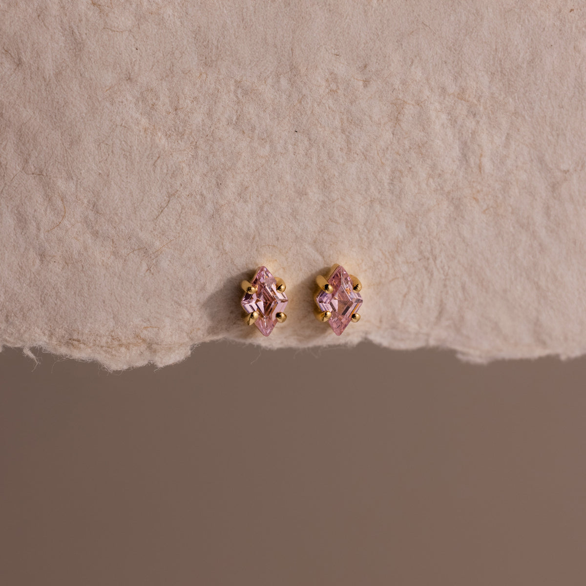 Rhombus birthstone flat back studs