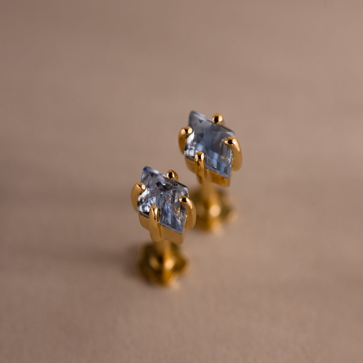 Rhombus birthstone flat back studs