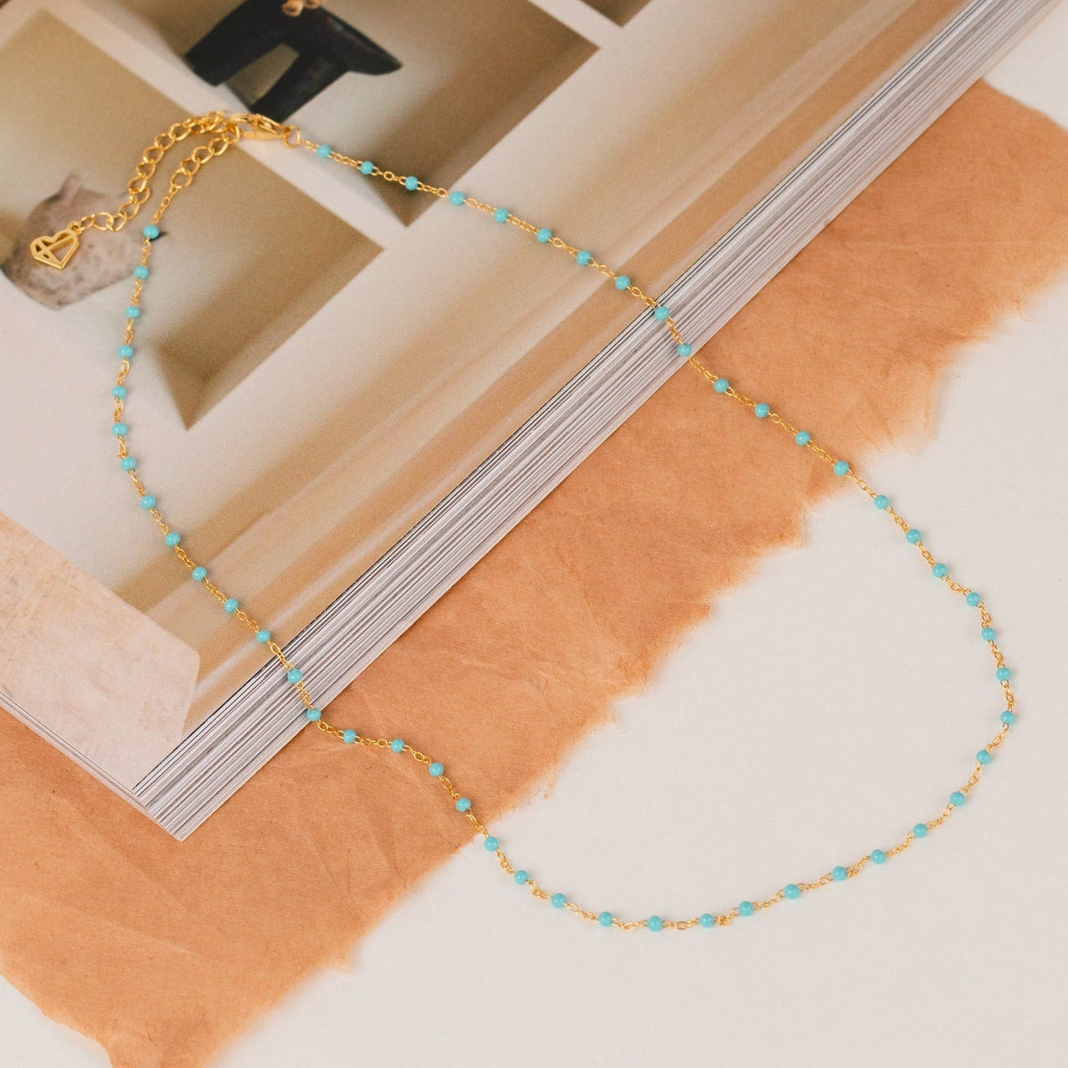Turquoise station necklace