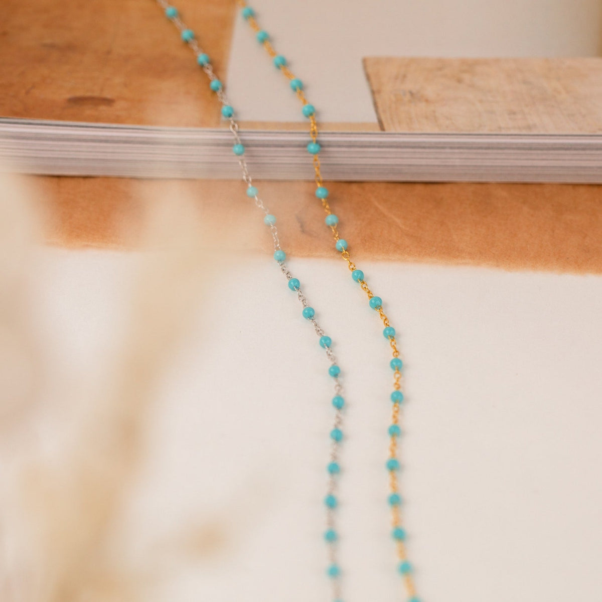 Turquoise station necklace