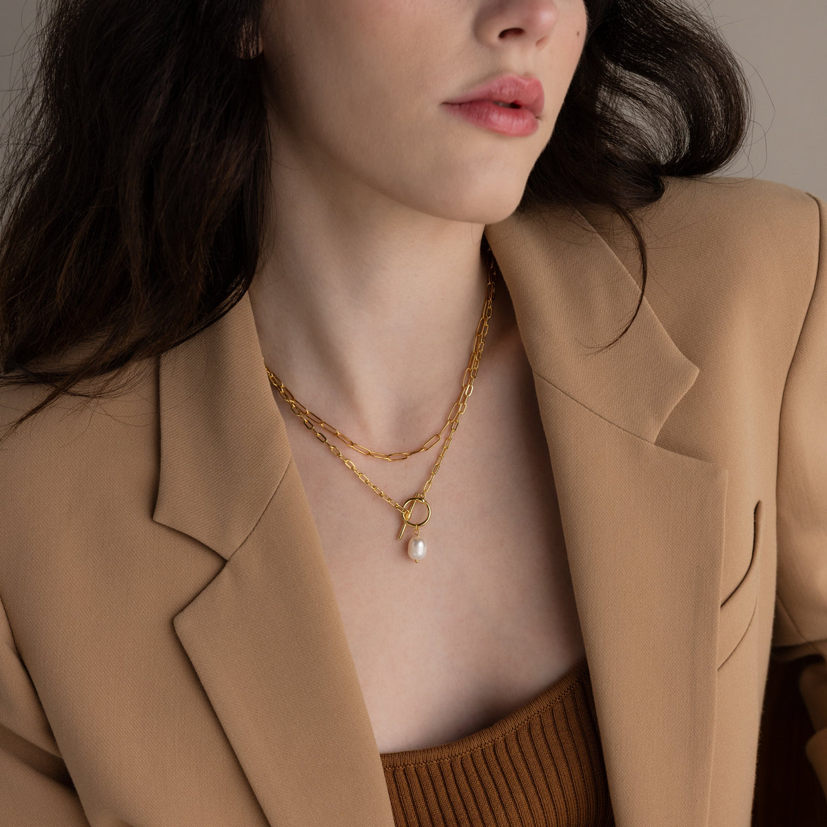 Paperclip chain necklace