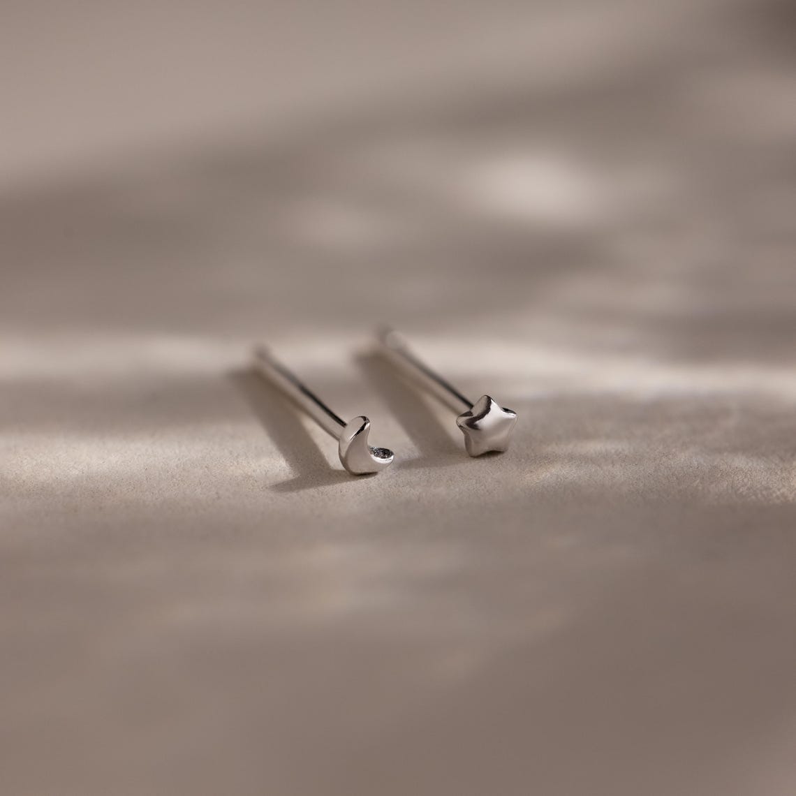 Tiny moon & star studs 3