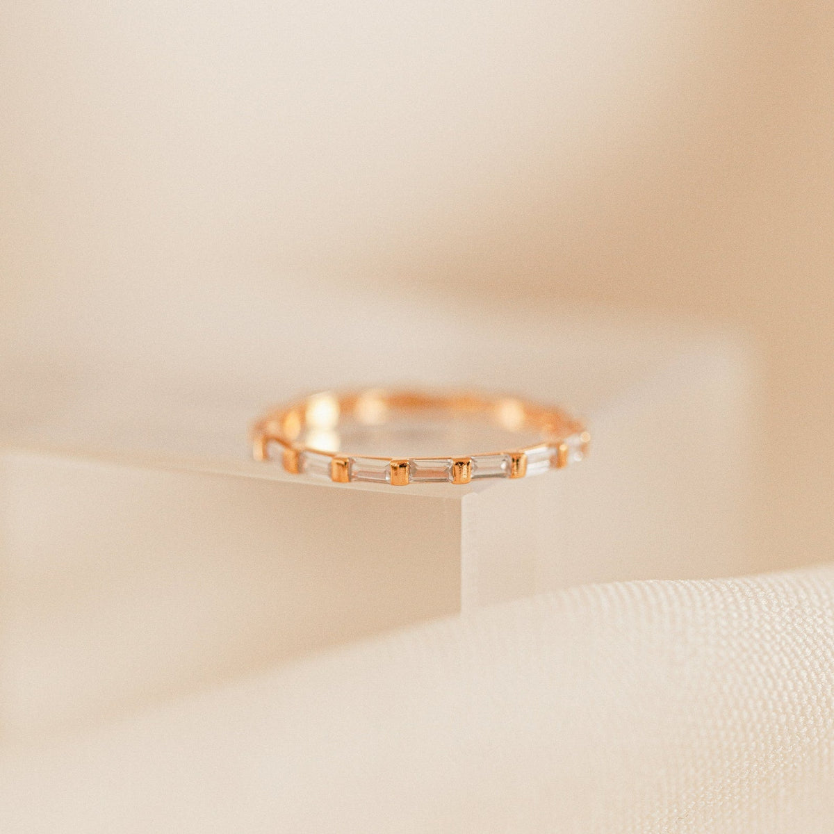 Baguette eternity ring