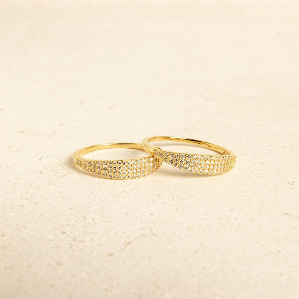 Gina pave signet ring