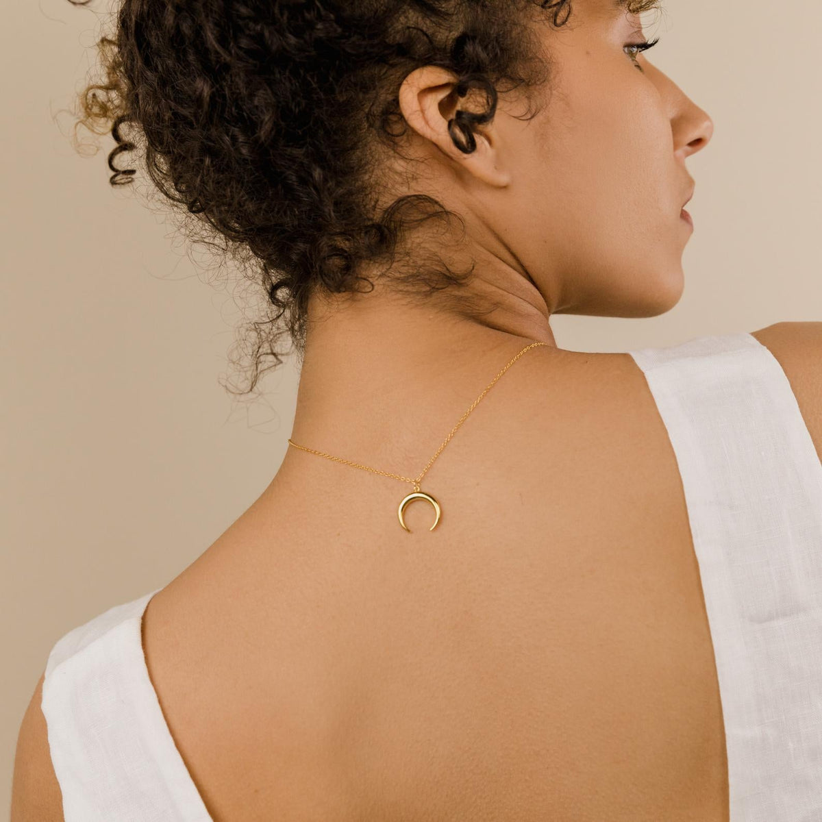 Crescent moon necklace