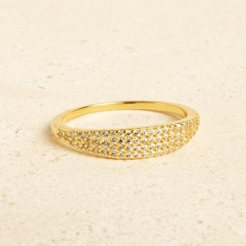 Gina pave signet ring