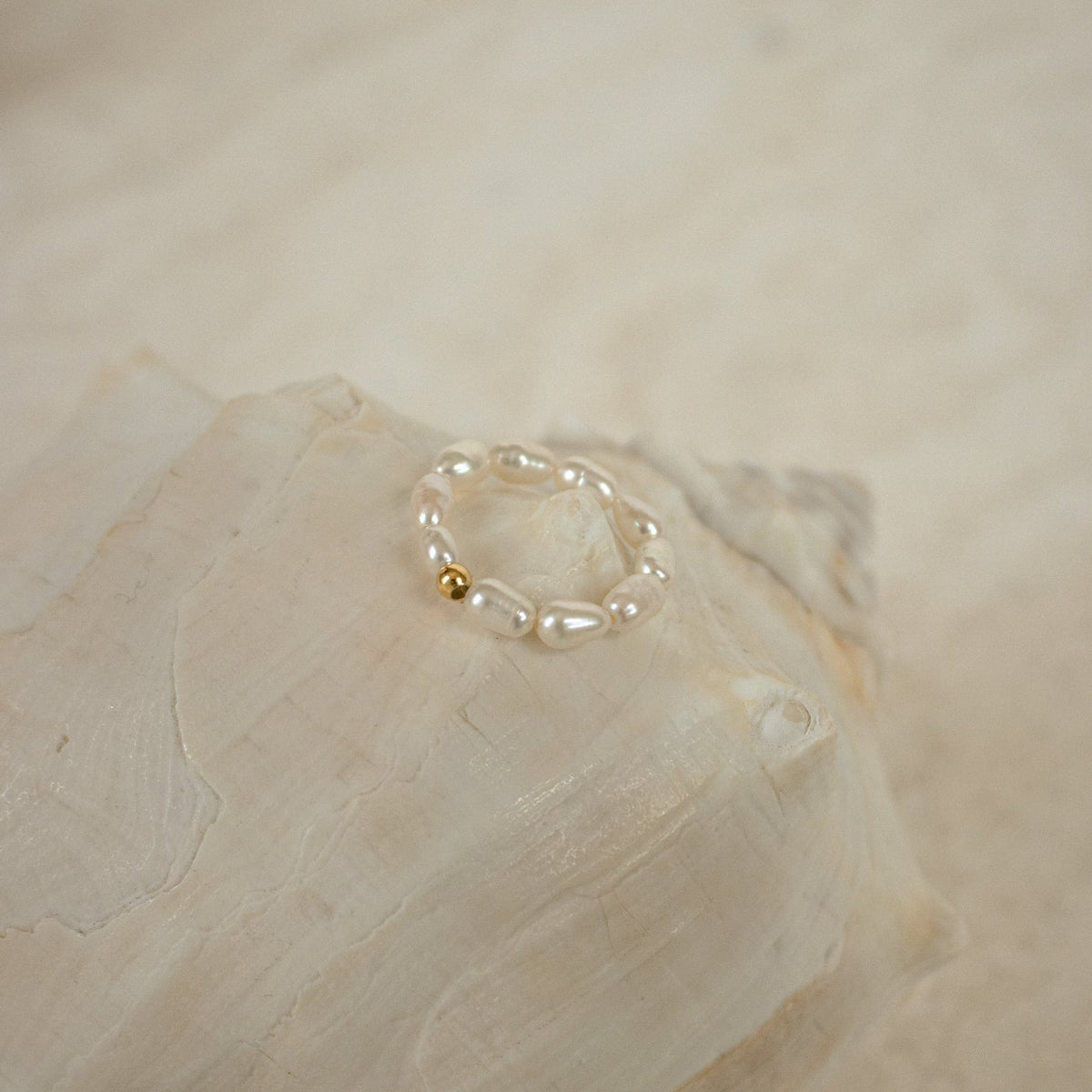Pearl beaded ring