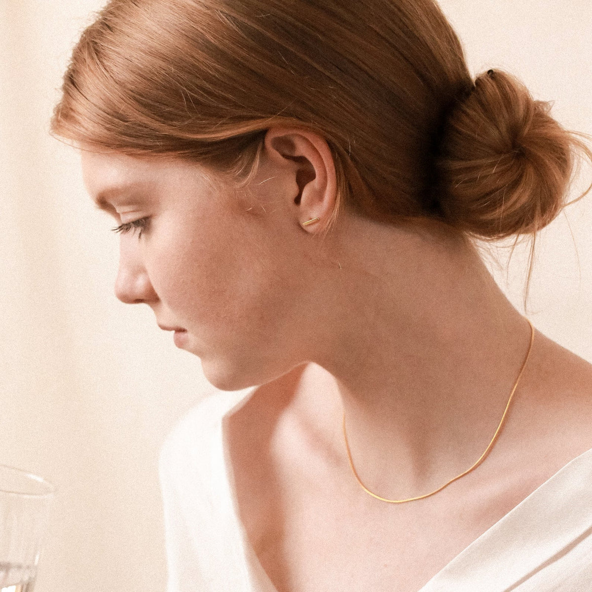 Dainty bar studs