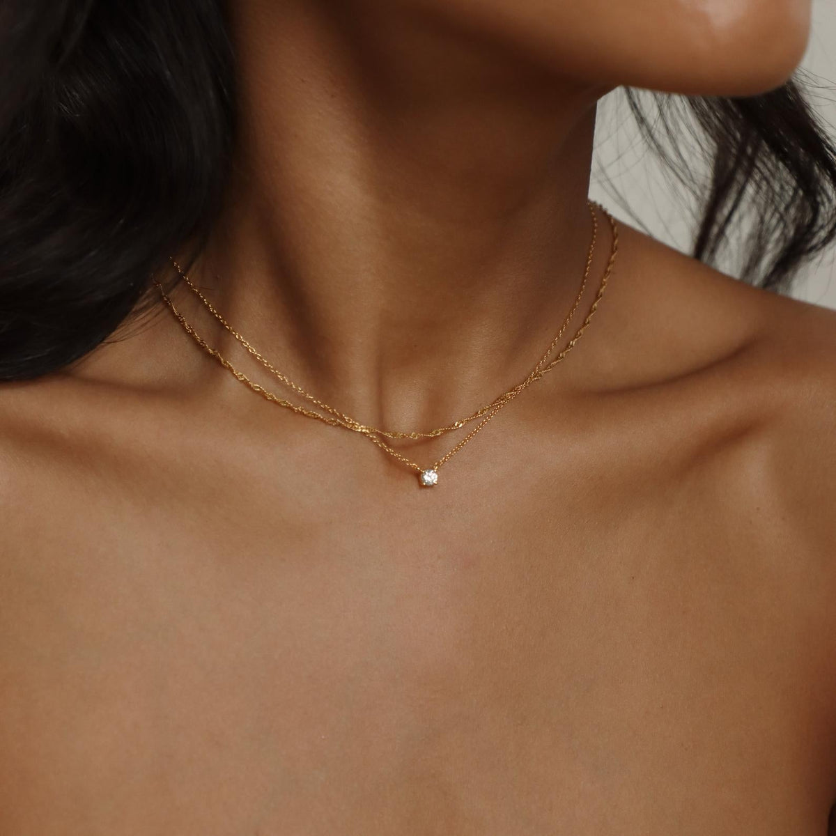 Dainty diamond necklace