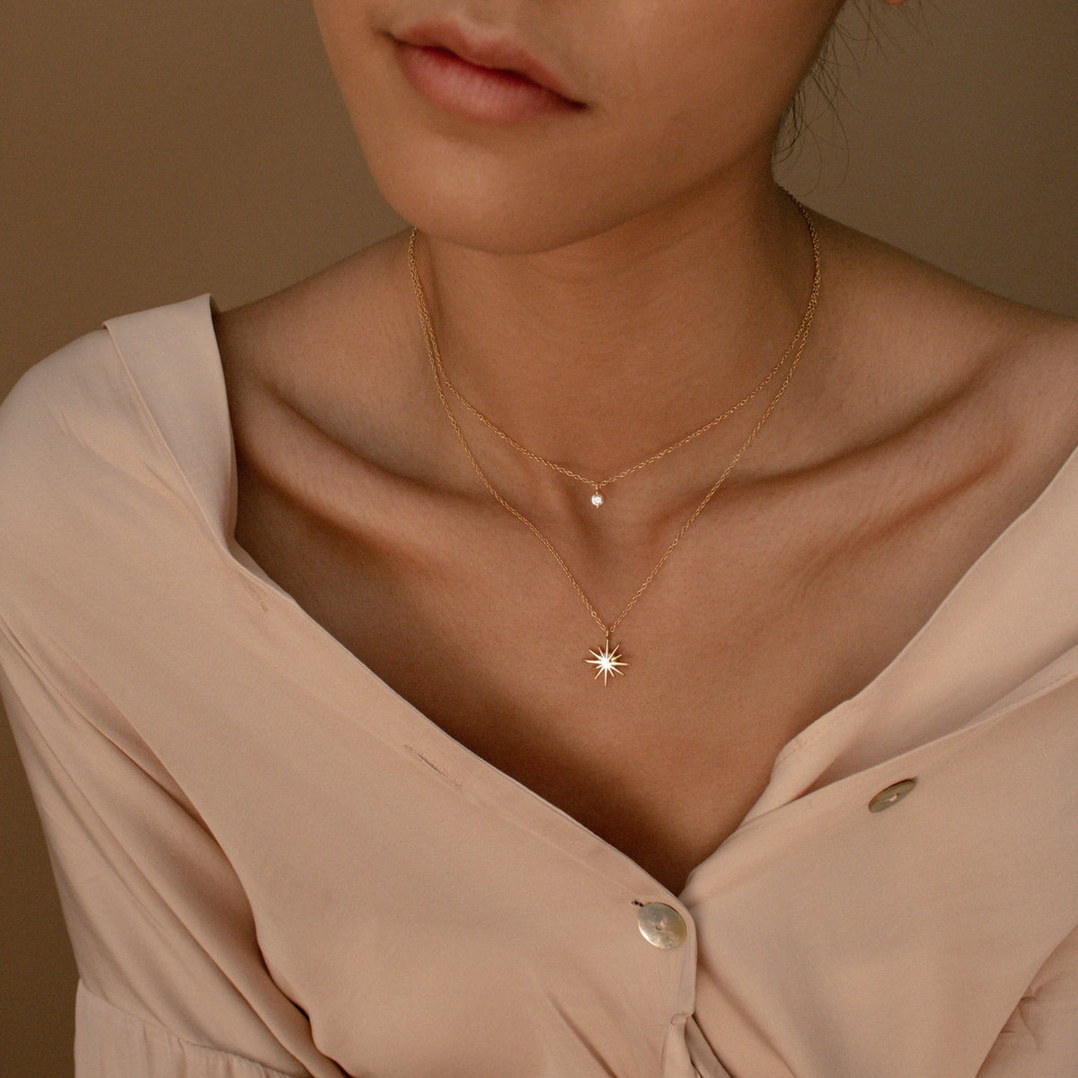 Laura starburst duo necklace