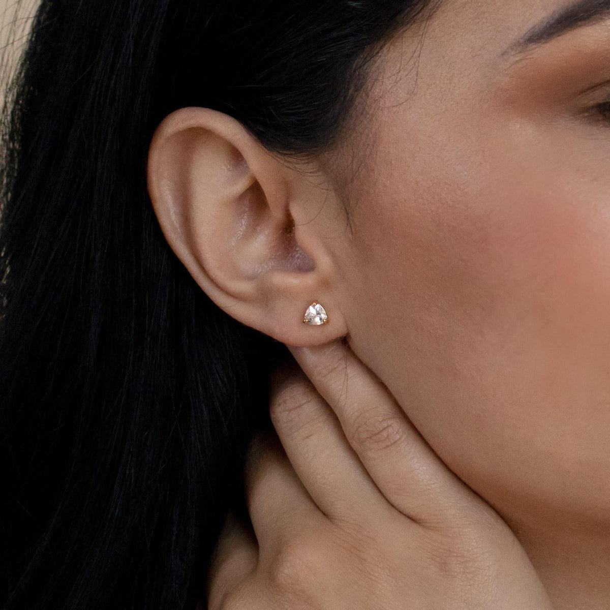 Triangle diamond studs