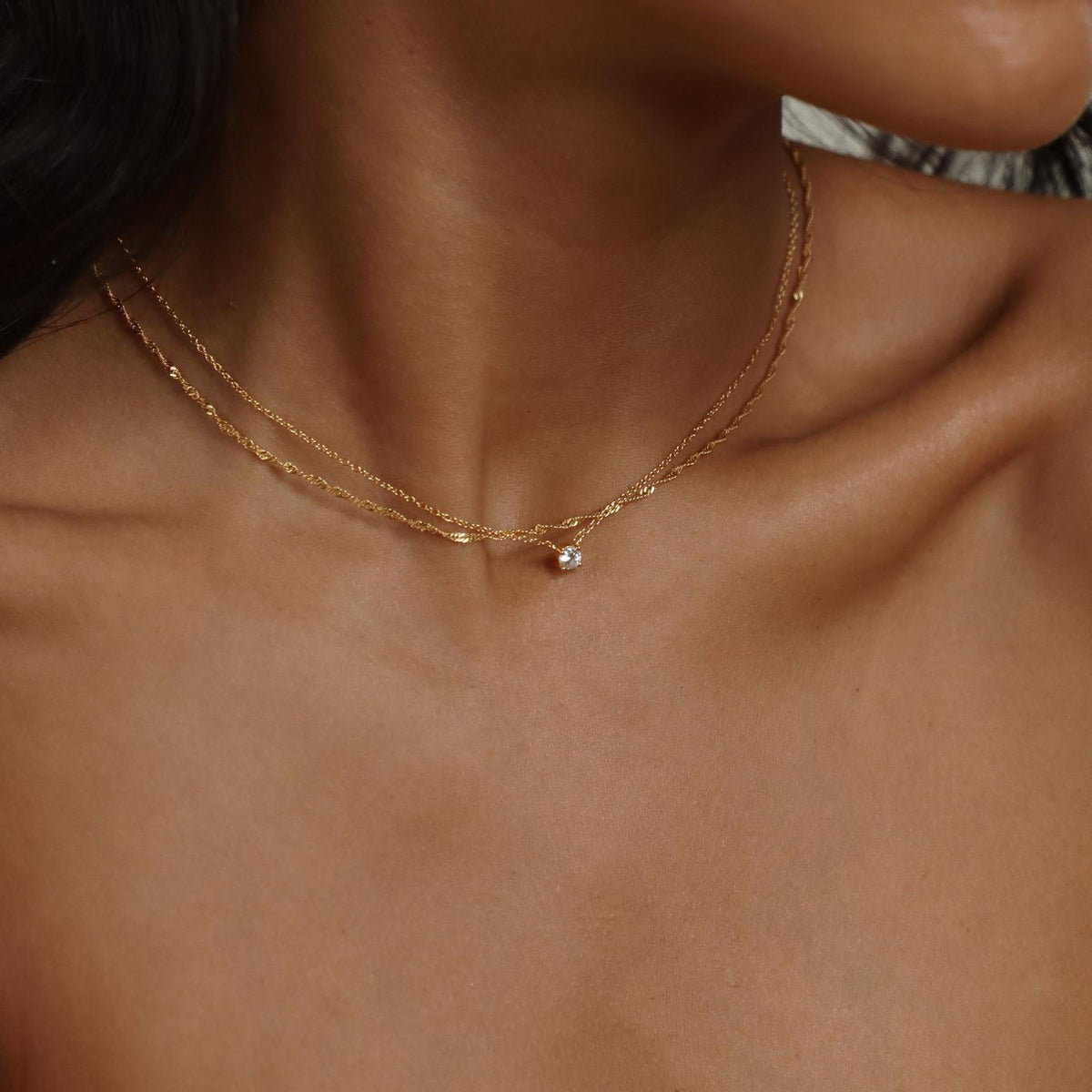 Dainty diamond necklace