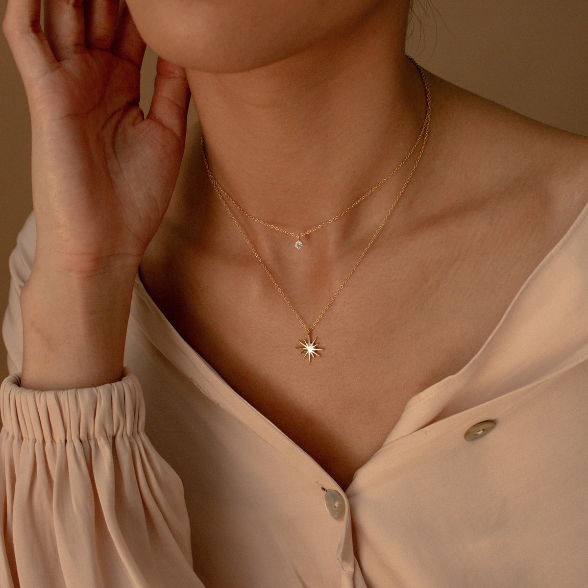 Laura starburst duo necklace