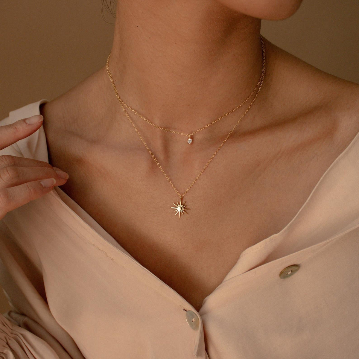 Laura starburst duo necklace