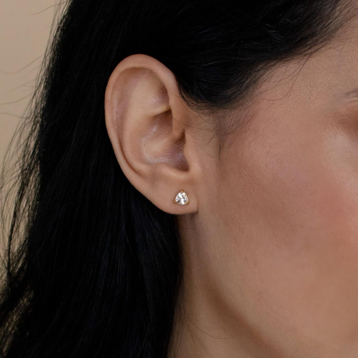 Triangle diamond studs