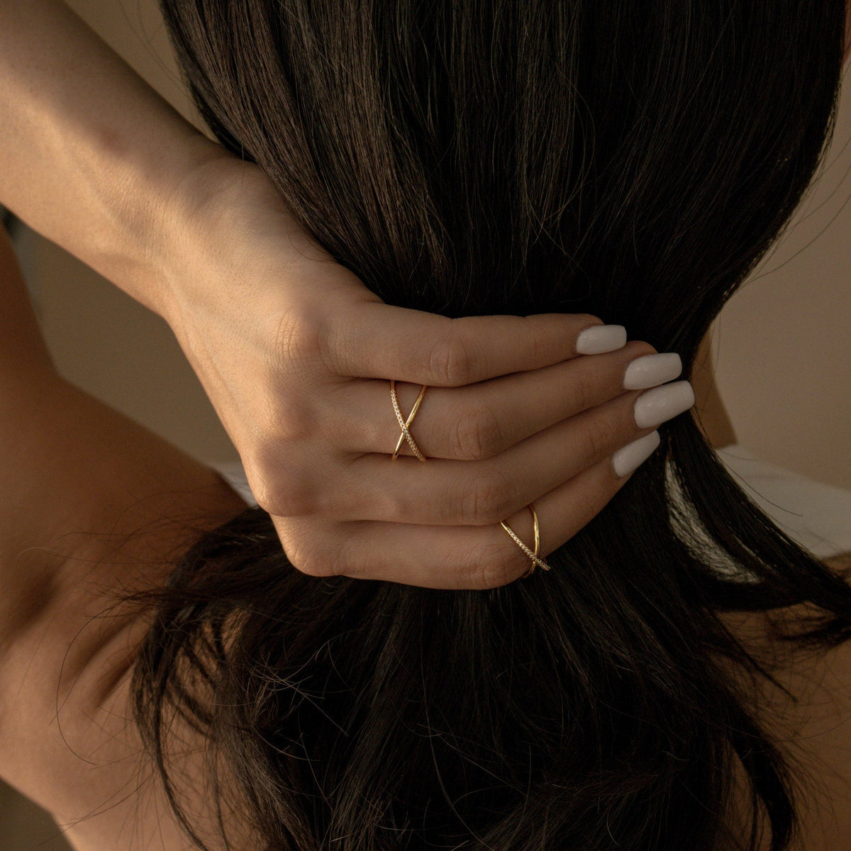 Pave x ring