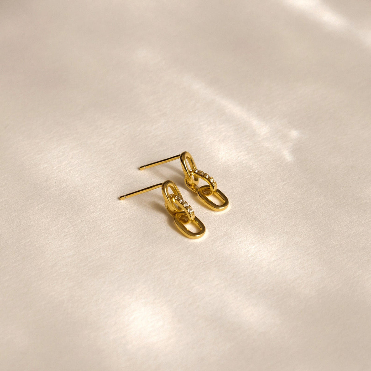 Amia pave link earrings