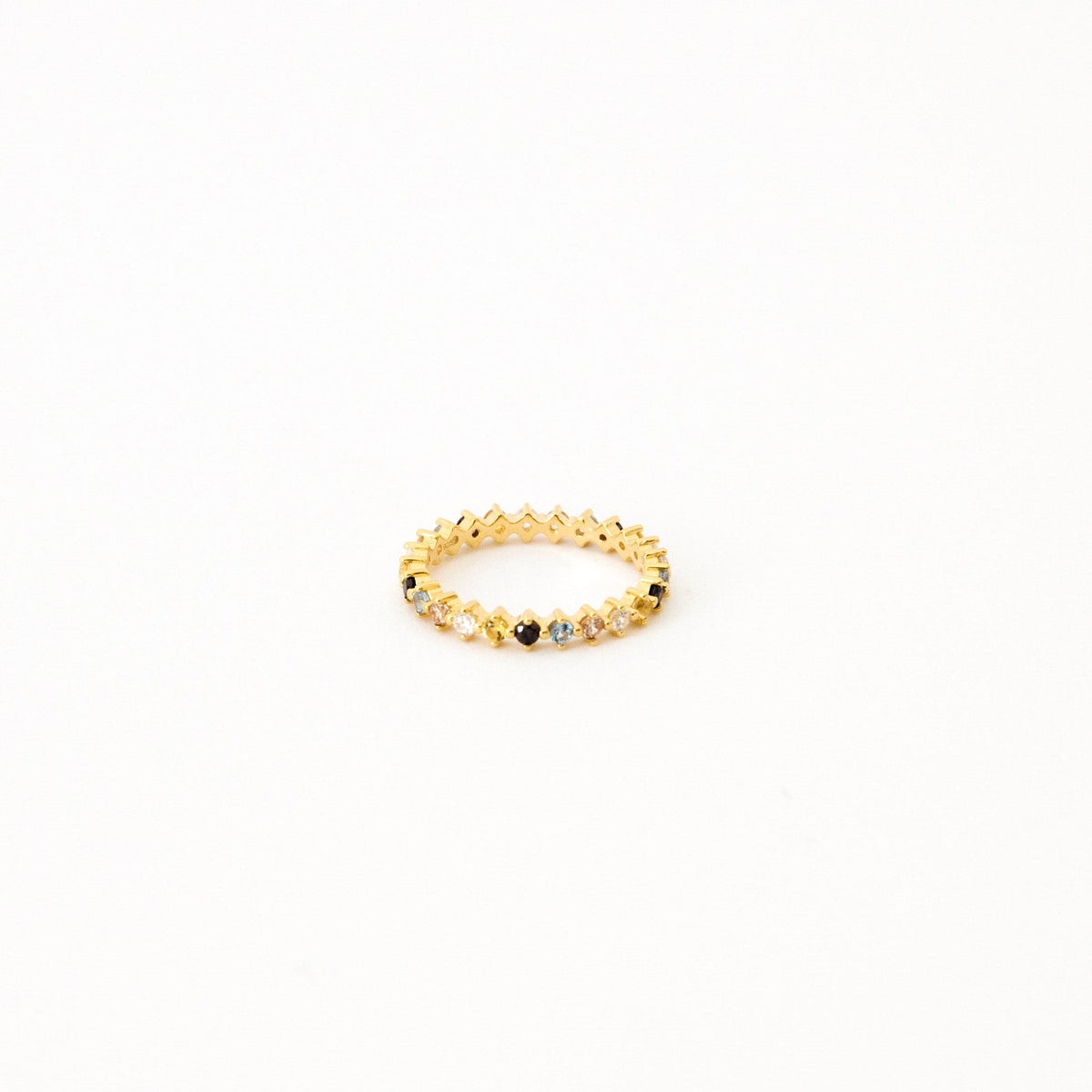 Rainbow crystal ring