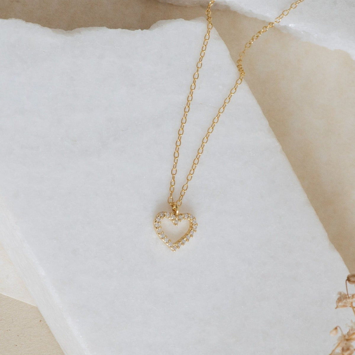 Forever pave heart necklace