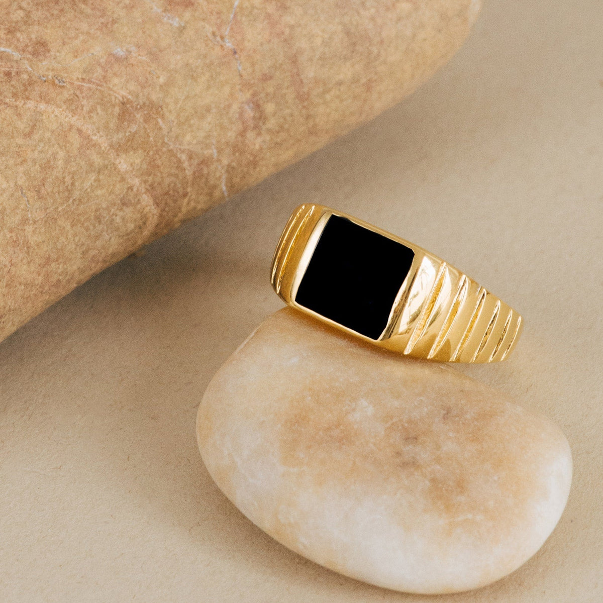 Black signet ring