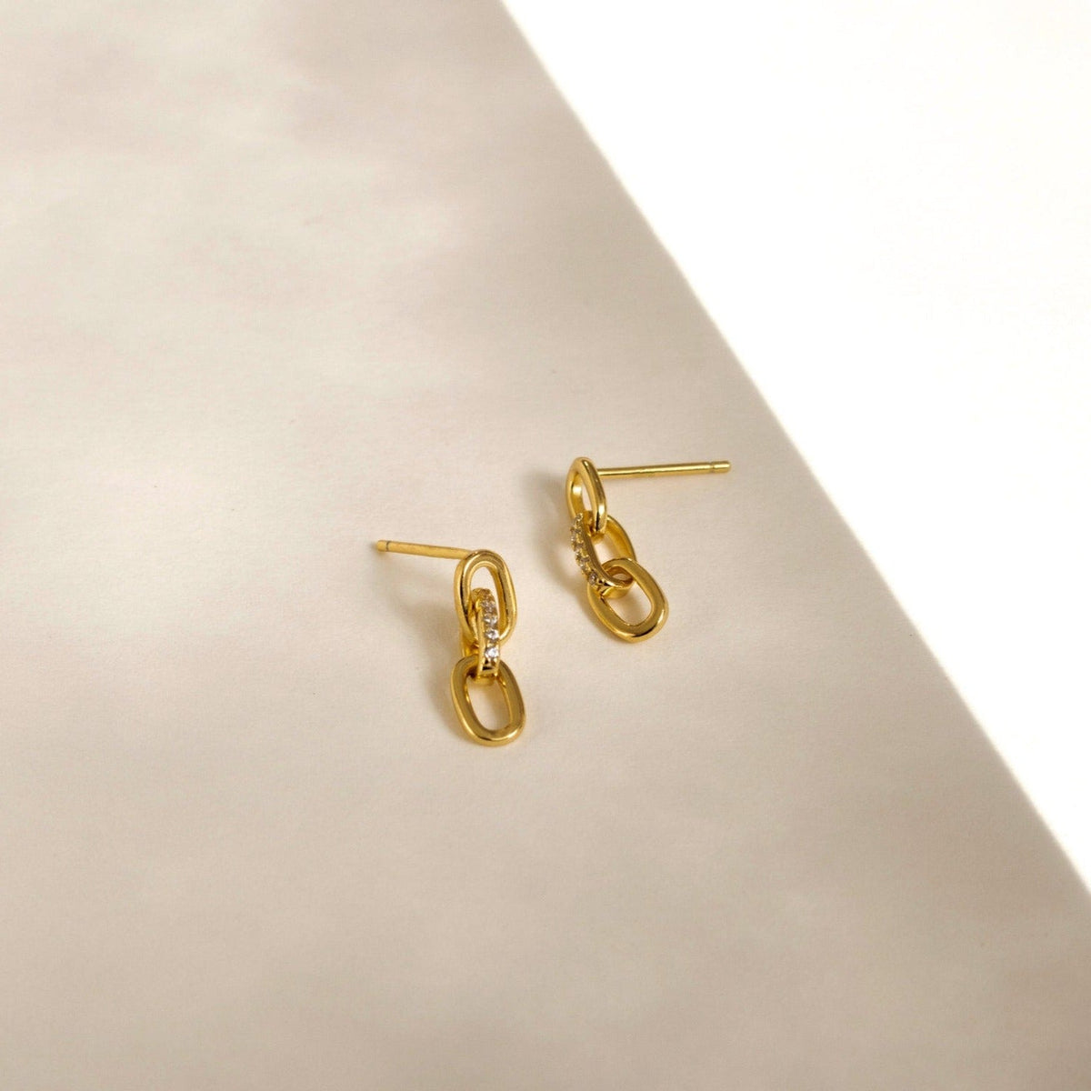 Amia pave link earrings