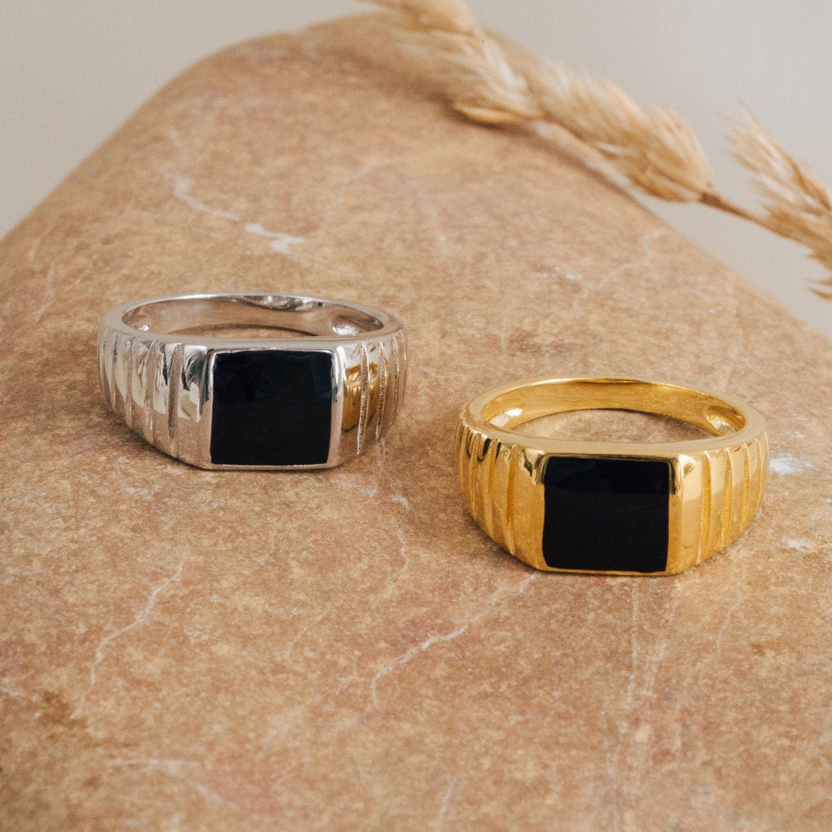 Black signet ring