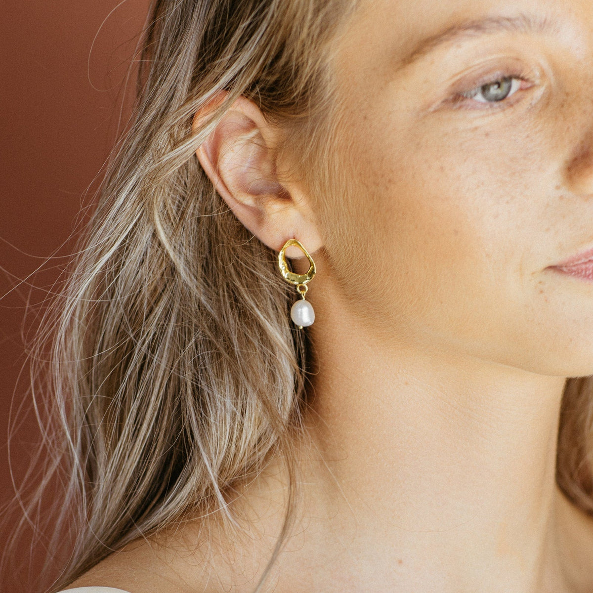Rebecca pearl drop earrings