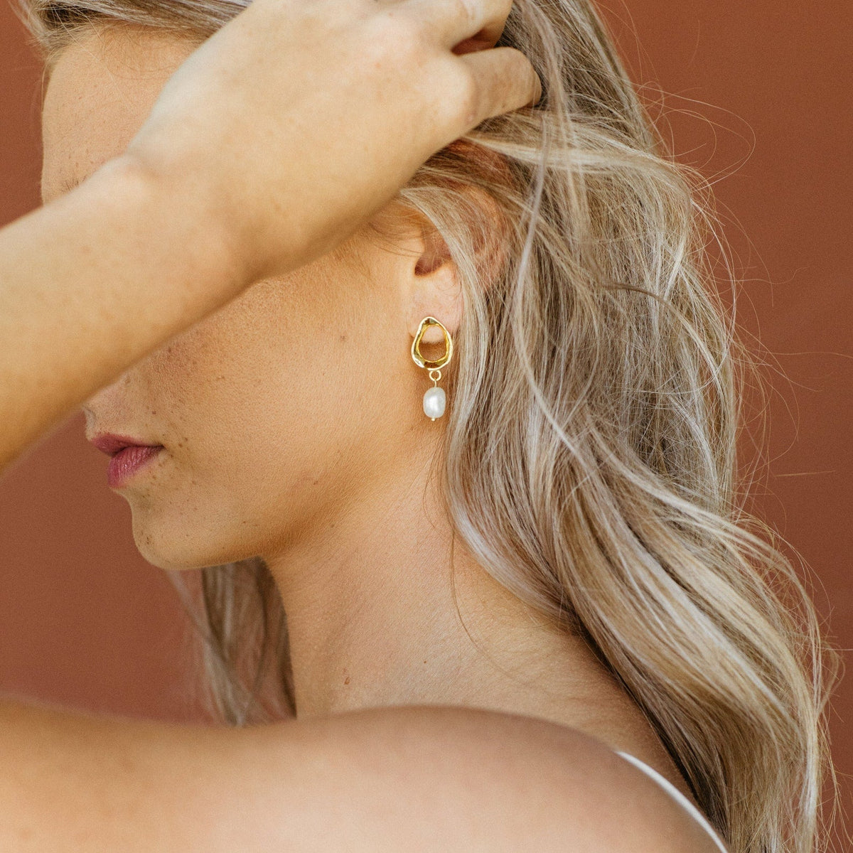 Rebecca pearl drop earrings