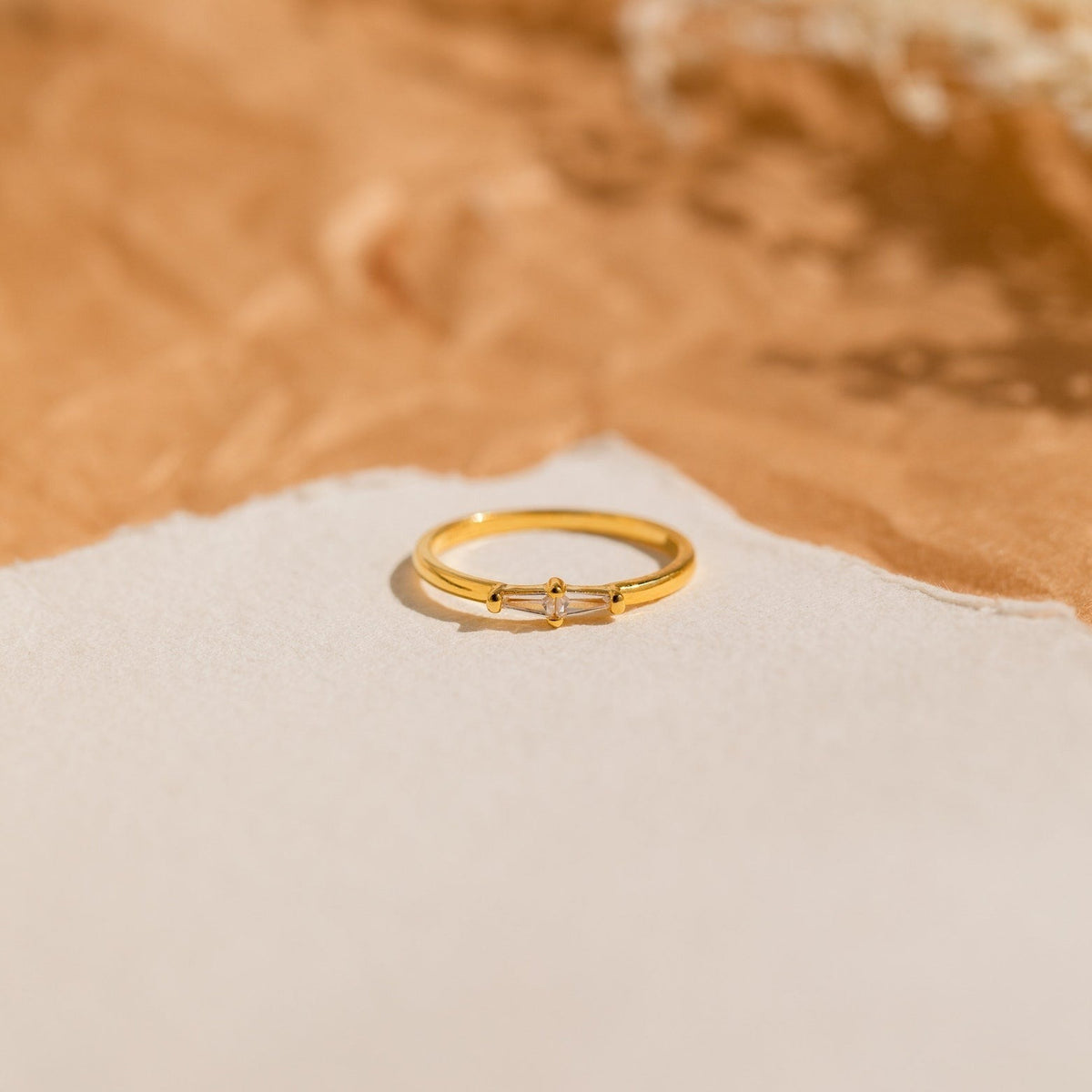 Eleanor baguette diamond ring