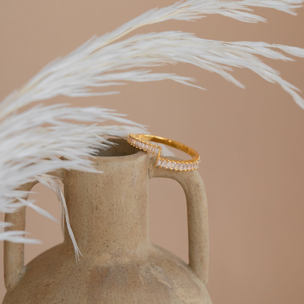 Elora baguette wrap ring