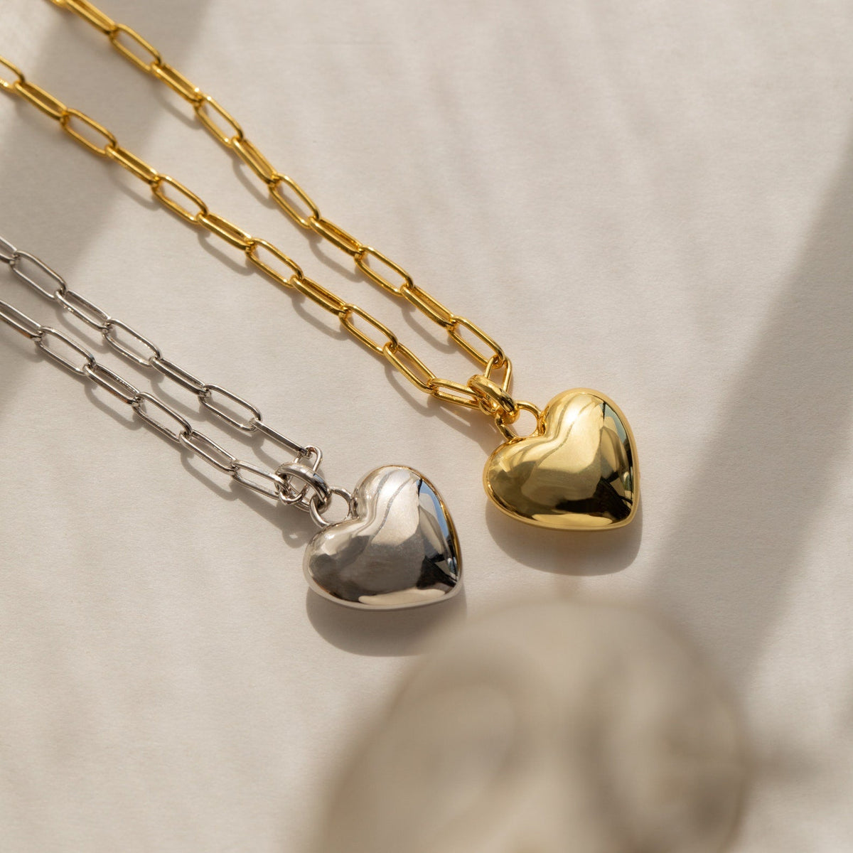 Taylor heart paperclip necklace