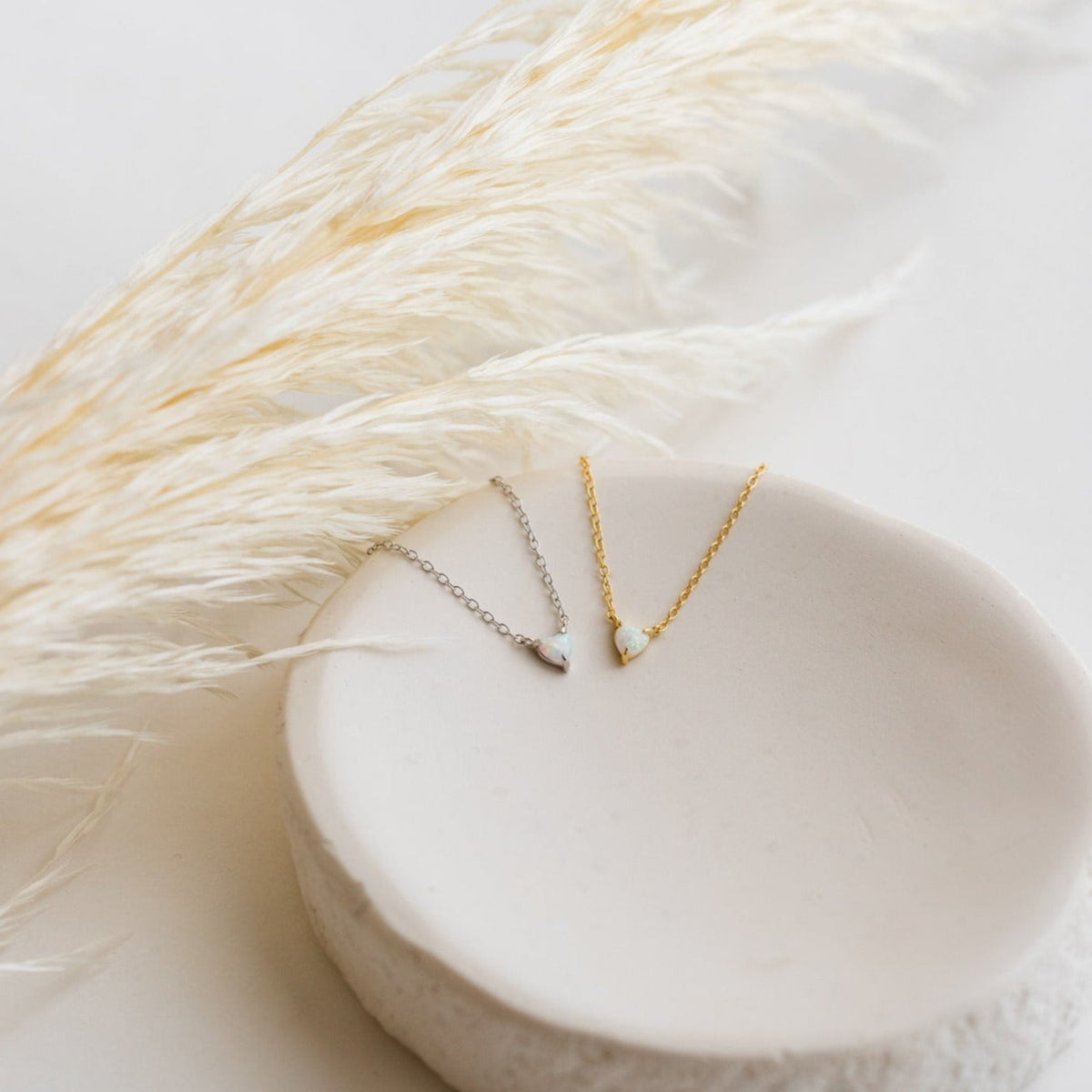 Madeline opal heart necklace