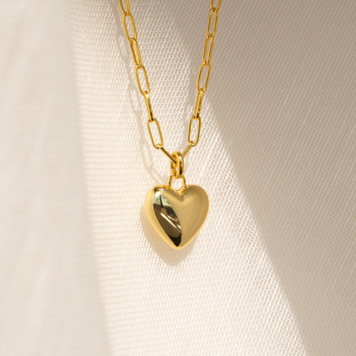 Taylor heart paperclip necklace