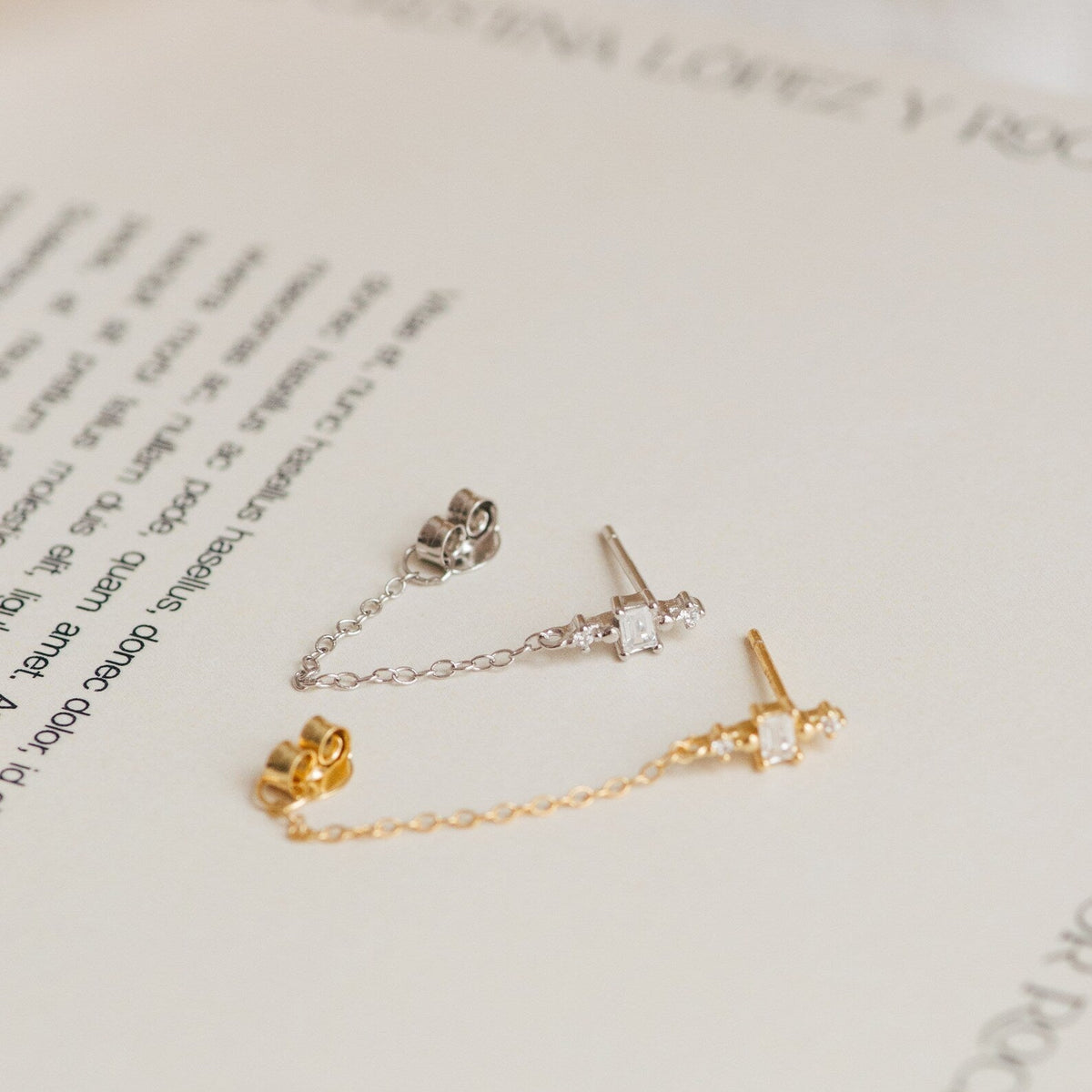 Florence diamond chain earrings