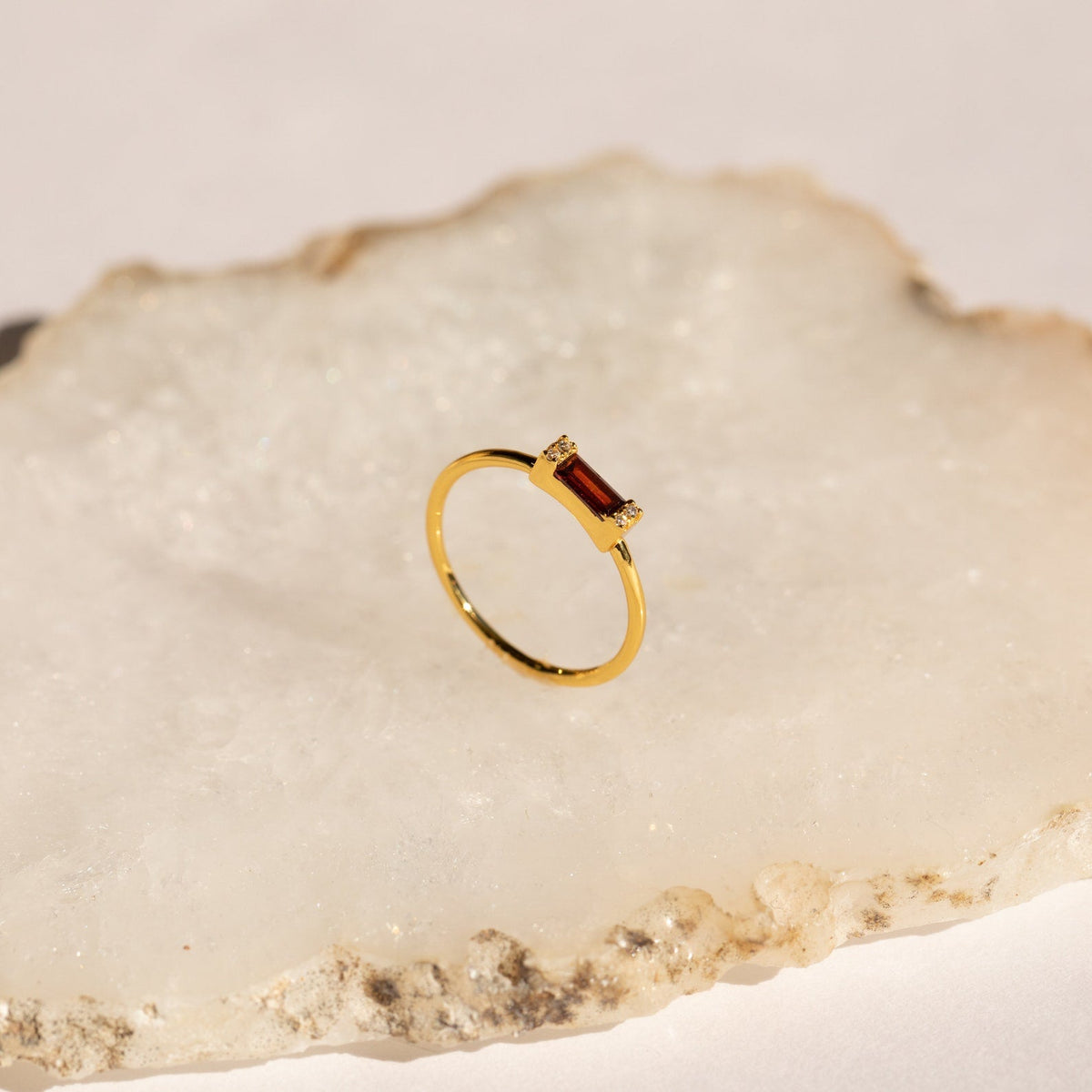 Empire garnet ring
