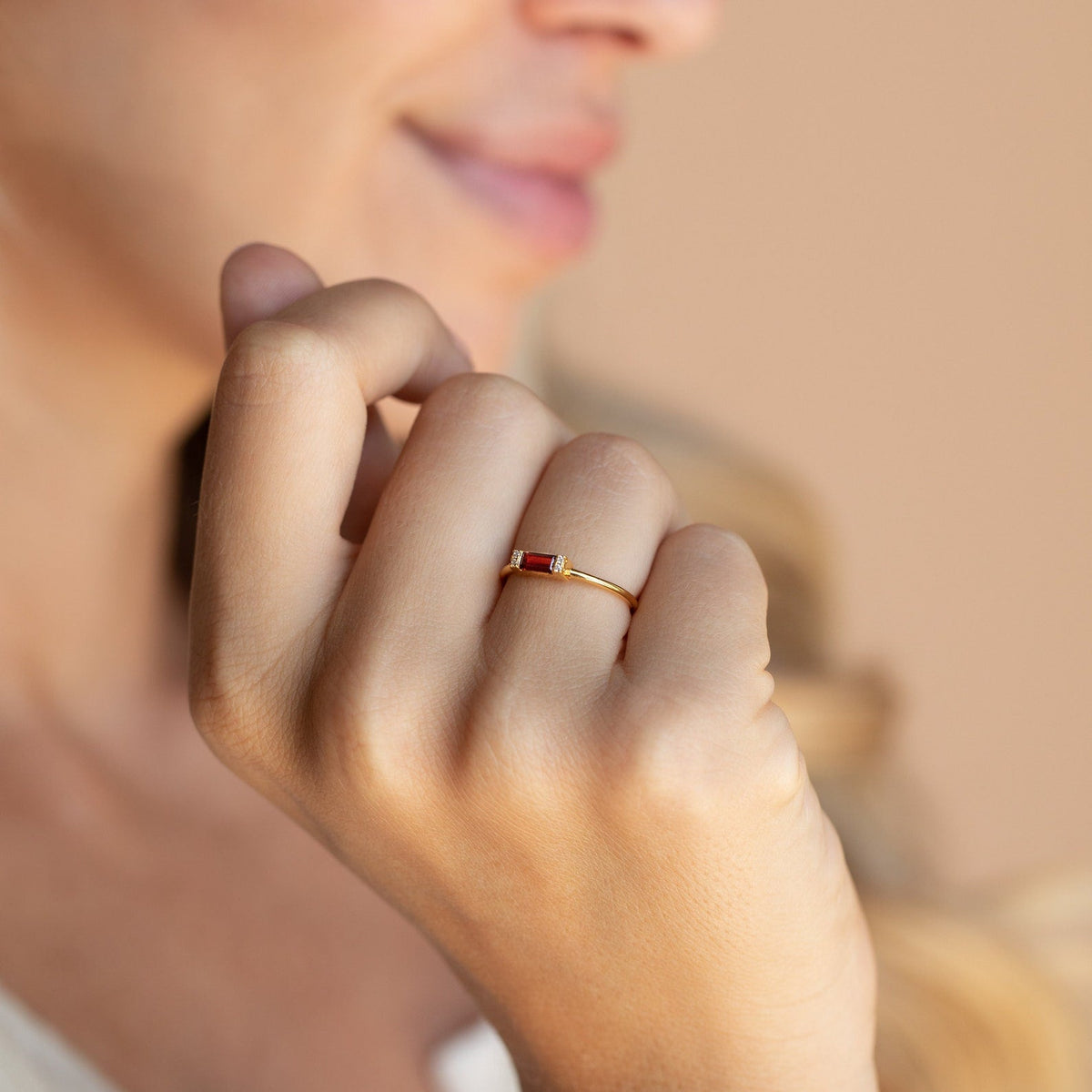 Empire garnet ring