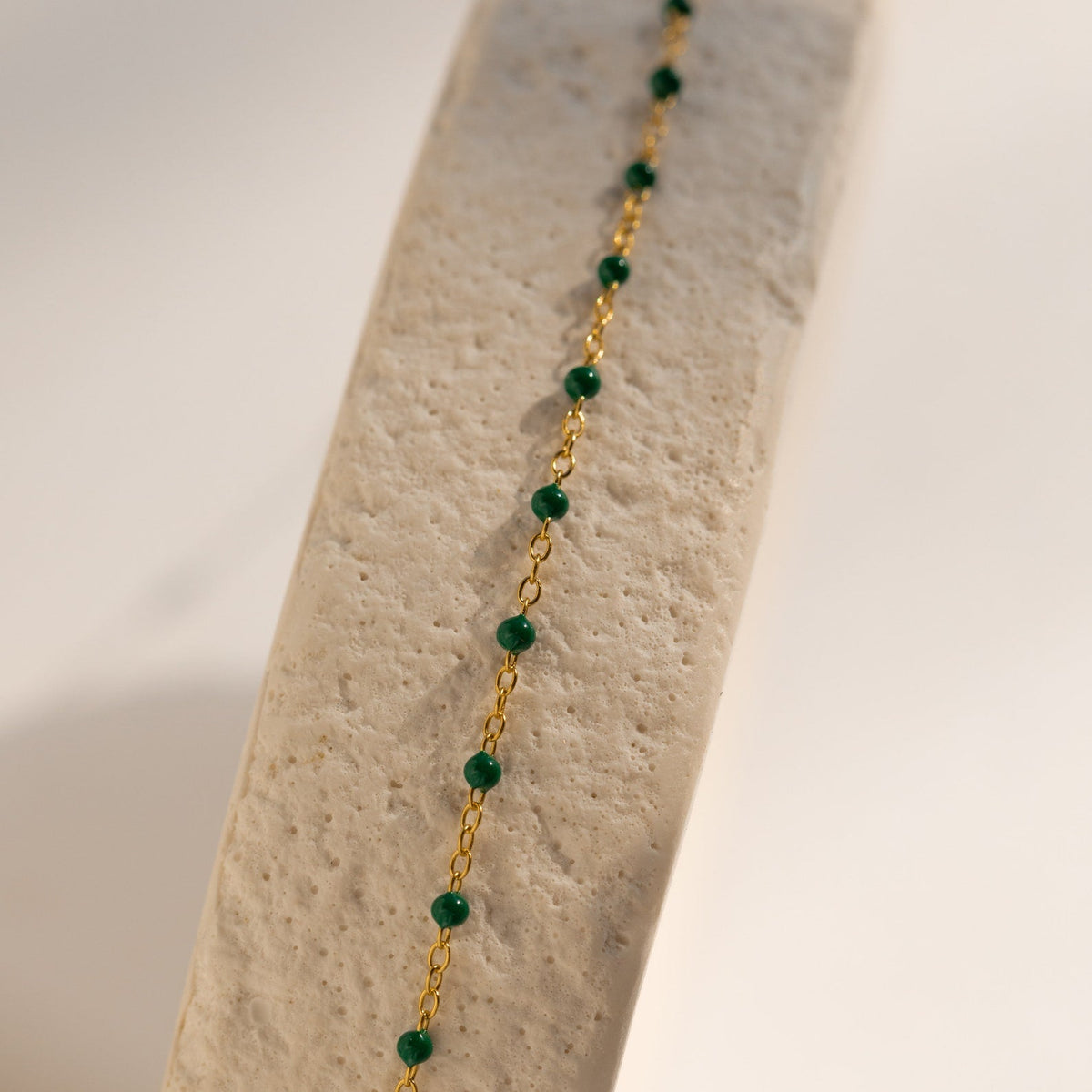 Emerald station necklace