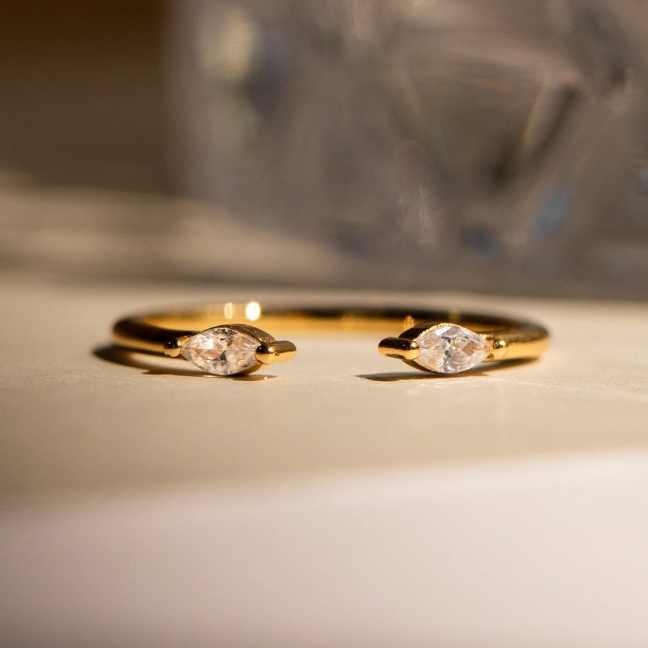 Celeste duo marquise ring