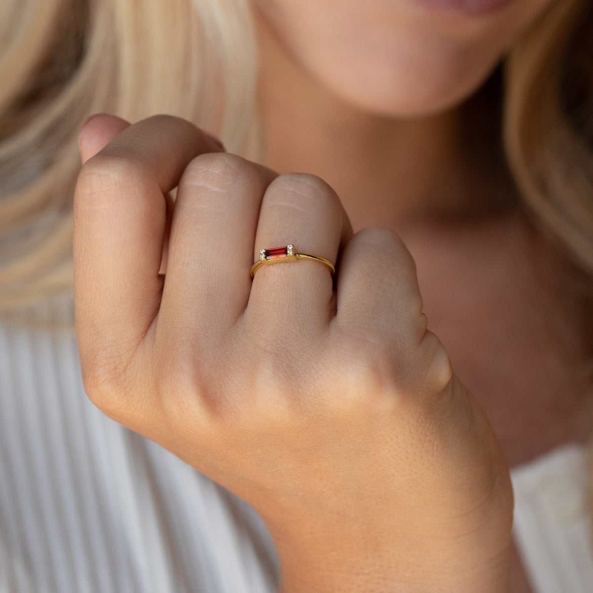 Empire garnet ring