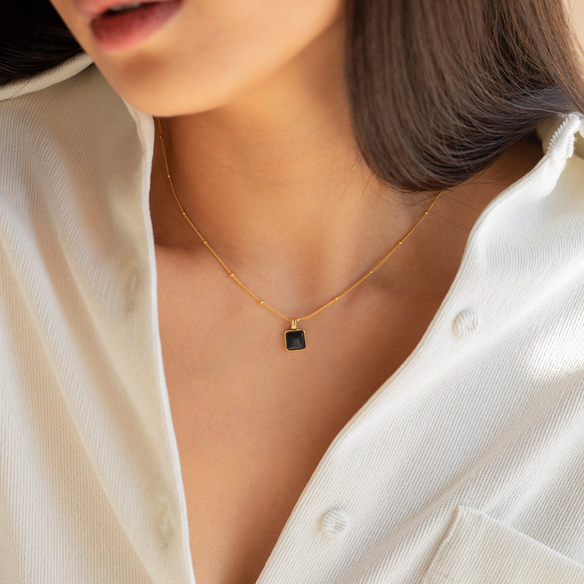 Waverly black necklace