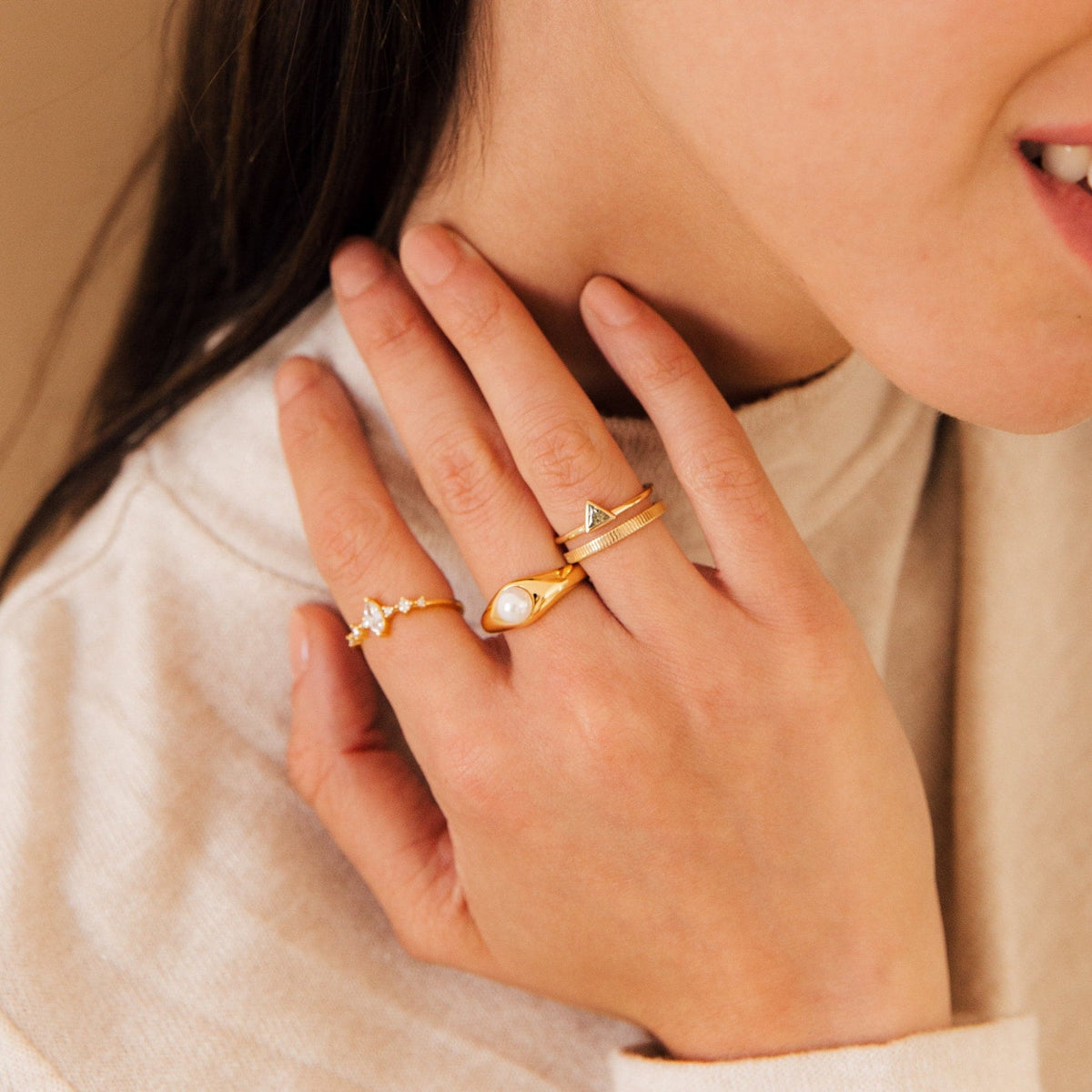 Jaida peridot duo ring